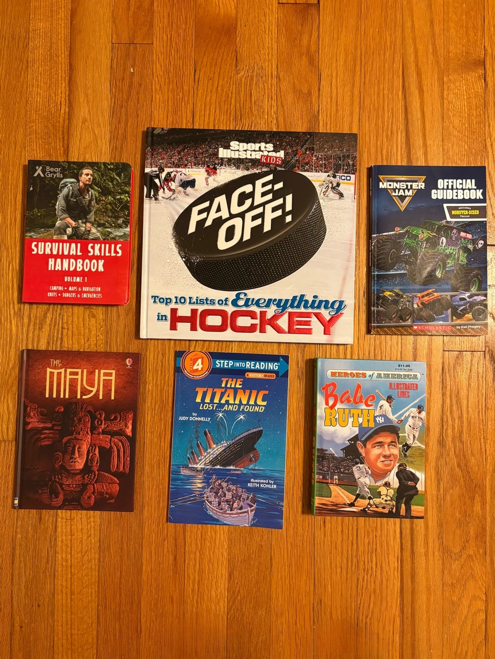 Non-Fiction Sports & Adventure Book Bundle 6 Books – History, Survival & Sports